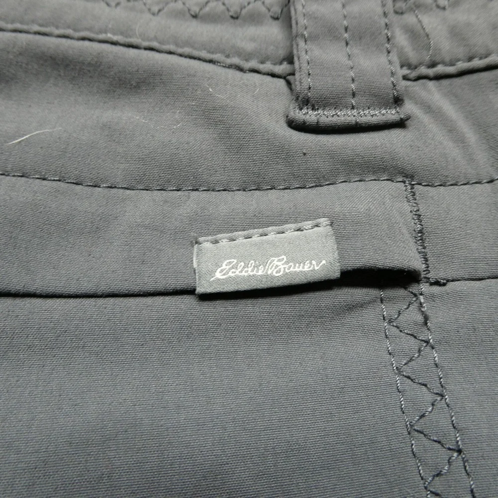 Eddie Bauer Travex Pants Womens Size 12 Gray Nylon Stretch Cargo‎ Carpi Travel
